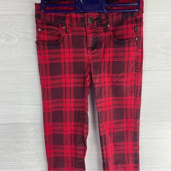Tripp NYC Daang Goodman Plaid Mid Rise Skinny Pants - Picture 3 of 7